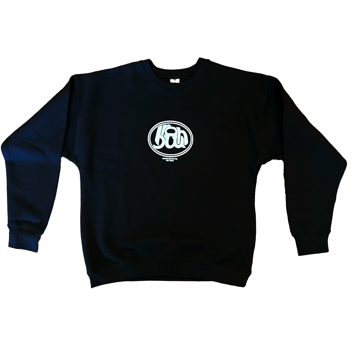 Brown and Gifted "Surfer" Crewneck Sweater (Black) (Size Large)